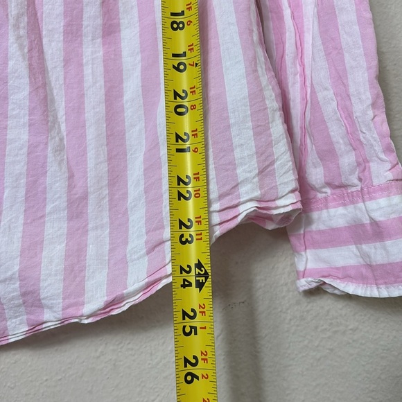 J.Crew Gingham Lightweight Button Shirt Size Medium Stripe Pink White - Picture 12 of 12